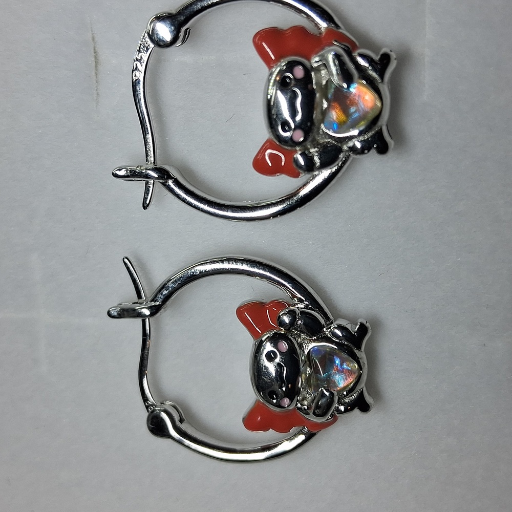 S925 Sterling Silver Hoop Earrings Fine Jewelry New In Box Marked